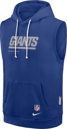 Nike New York Giants Sideline Nike Mens Dri-FIT NFL Sleeveless Pullover Hoodie in Blue | 03B44EW8I-0CN