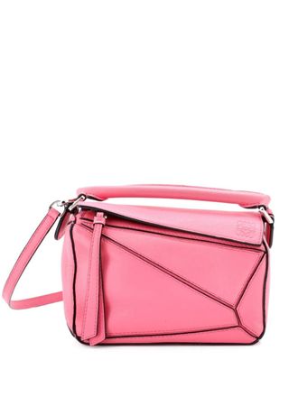 Loewe Puzzle Bag Leather Mini crossbody bag - Pink