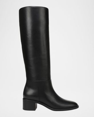 Vince 50mm Pace Leather Wide Calf Knee-High Boots