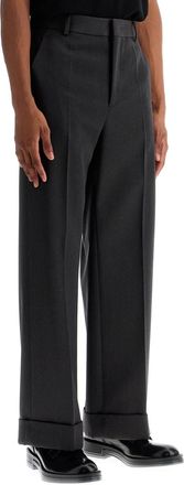 Valentino Mens Grain De Poudre Pants - Grey Wool - Size EU 50 (Mens)