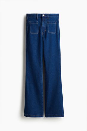 H&M Flared Ultra High Jeans - Denimblau