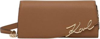 Karl Lagerfeld K/Signature Mini Crossbody - Dames - Schoudertassen - Bruin - ONE Size - Leer - Tassen