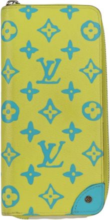Louis Vuitton Zippy Wallet Vertical Yellow Canvas Wallet (Pre-Owned)