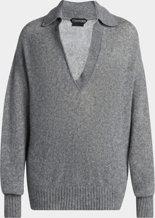 Tom Ford Seamless Ultrasoft Wool Polo Sweater