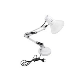 Trade Shop Trade Shop Traesio - Trade Shop - Lampada Da Scrivania Con Braccio Snodabile Attacco E27 Luce Tavolo Per Ufficio - Blanco