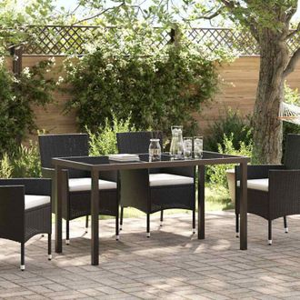 vidaXL Mesa De Jard&iacute;n Negro 140 X 80 X 73 Cm Madera Maciza De Teca Vidaxl