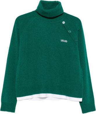 Liu Jo Turtleneck Trui - Dames - Coltruien - Groen - L - Truien & Vesten