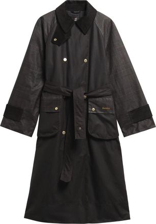 Barbour Elva Waxed Trench Coat - Dames - Trenchcoats - Bruin - L - Katoen - Jassen