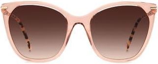 Carolina Herrera 56mm Cat Eye Sunglasses in Peach Havana at Nordstrom Rack