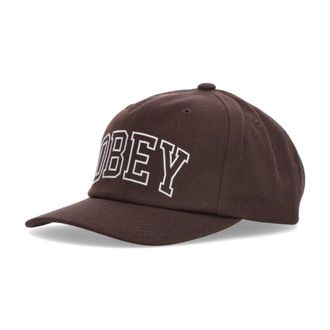 Obey Klassieke Snapback Pet Donker Chocolade - Heren - Petten - Bruin - ONE Size - Wol - Accessoires