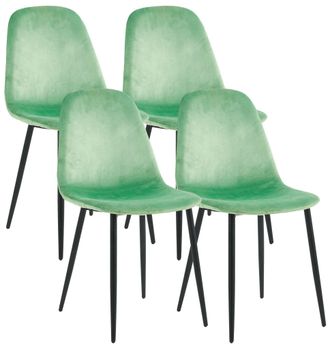ebuy24 Sillas De Comedor Vcm 4 Silla De Cocina Tapizada Escandinava Dimensiones Aprox. Al. 83 X An. 54 X T. 59 Cm Respaldo C&oacute;modo Silla De Comedor - Fiolo (m