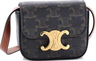 Celine Triomphe Triomphe Coated Canvas Mini shoulder bag - Zwart