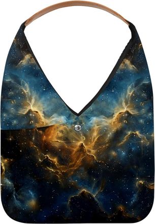 Generic Stars Nebula Reusable Lightweight Grocery Bags - Foldable Into Compact Pouch, Washable & Sturdy, Multipurpose for Shopping and Travel