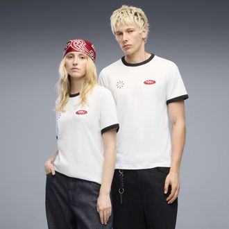 Puma T-shirt FUTURO. PUMA. ARCHIVE Ringer unisex, Abbigliamento, Bianco, XXL