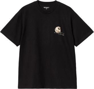 Carhartt Work in Progress Tops, Heren, Zwart, S, Katoen, S/S Jake Garcia T-Shirt