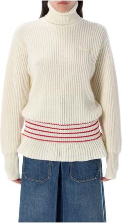 Chlo&eacute; Iconic Milk Gebreide kleding Aw 25 - Dames - Coltruien - Beige - M - Wol - Truien & Vesten