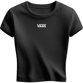 Vans T-Shirt VANS, Damen, Gr. L (40), schwarz, Obermaterial: 95% Baumwolle, 5% Elasthan, Rundhals, Shirts T-Shirt, sportlicher Stil, f&uuml;r sportliche Aktivit