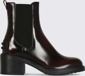 Tod's Stivaletti Chelsea in pelle spazzolata con logo T Timeless e tacco medio