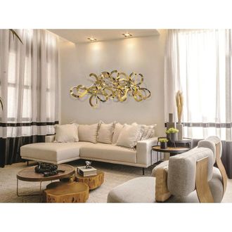 Schuller Escultura Pared Medusa Acero Dorado