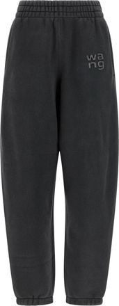Alexander Wang Hotfix Logo Joggers - Dames - Sweatpants - Zwart - S - Katoen - Broeken
