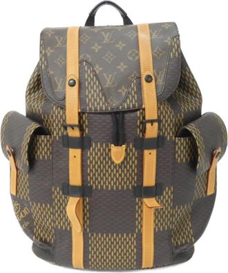Louis Vuitton Black Brown Ebene Coated Canvas Backpack (Pre-Owned)