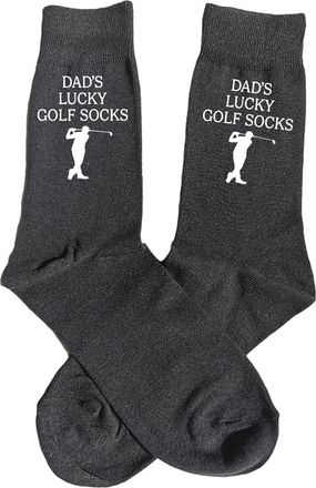 Generic Personalised Lucky Golf Socks - Christmas, Birthday Gift, Secret Santa, Golf Fan (as8, numeric, numeric_6_point_5, regular, regular, Black, UK MENS 9-