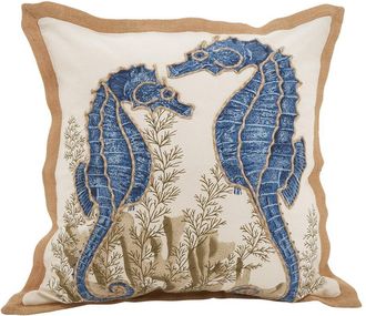 Saro Lifestyle Seahorse Down-Filled Pillow
