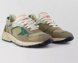Golden Goose running dad sneakers nylon leather star