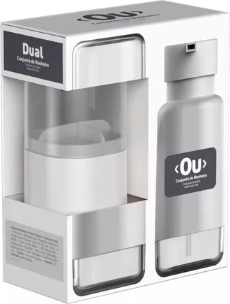 Ou Durable Dual Bathroom Soap Dispenser Toothbrush Holder Organizer in White at Nordstrom