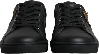 Dolce & Gabbana Black London Sacred Heart Men Sneakers Mens Shoes