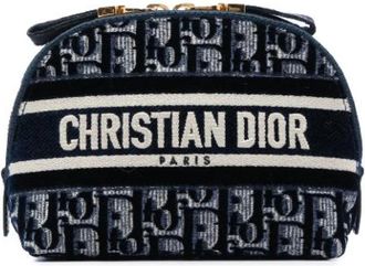 Dior Pre-owned Velvet Pouch - Dames - Vintage Mini Tas - Blauw - ONE Size - Vintage