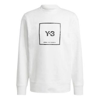adidas Y-3 Unisex SS21 Logo Printing Sweatshirt White GV6058