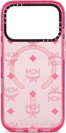 MCM x Casetify Cover per iPhone 17 Pro Max con monogramma - Rosa