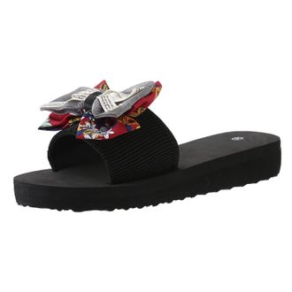 Generic Womens Bohemian Summer Flip Flops with Floral Design Open Toe Casual Sandals and Comfortable Slippers for Ladies Outdoor Beach Wear (Red, 5.5)