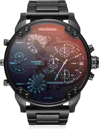 Diesel Mr Daddy Stainless Steel Watch - Heren - Horloges - Zwart - ONE Size - Accessoires
