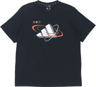 adidas Ub Gfx T Bos Logo Printing Sports Round Neck Short Sleeve Black GP0856