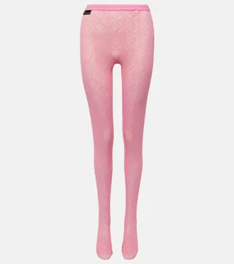 Marine Serre Leggings Moon Diamant de malla