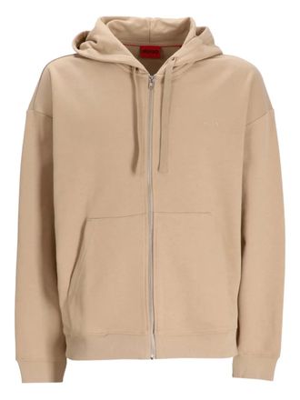 HUGO BOSS hooded zip-up sweatshirt - Neutrals