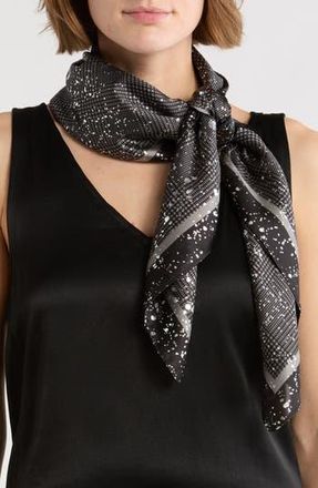 Steve Madden Powell Plaid Shine Square Scarf in Black at Nordstrom Rack