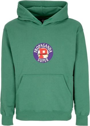 PROPAGANDA Groene Fles Lichtgewicht Hoodie Mannen - Heren - Hoodies - Groen - S - Katoen - Hoodies & sweatvesten