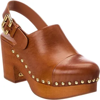Chlo&eacute; Jeannette Leather Wedge Mule