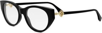 Fendi FF Diamonds Oval Optical Frame - Dames - Brillen - Zwart - 53 MM - Accessoires
