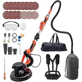 OEM Lijadora De Pared Y Techo 1150w, Lijadora Jirafa, 5 Velocidades 800-1700 Rpm, Tubo Telesc&oacute;pico 1,4-1,8 M, Aspiradora Led Integrados, 15 Hojas De Papel