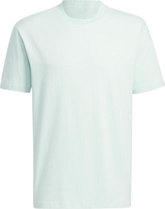 adidas neo Solid Color Round Neck Sports Short Sleeve Dotted Green T-Shirt HS6814