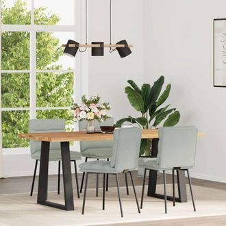vidaXL Vidaxl - Sillas De Comedor 4 Unidades Terciopelo Gris Claro