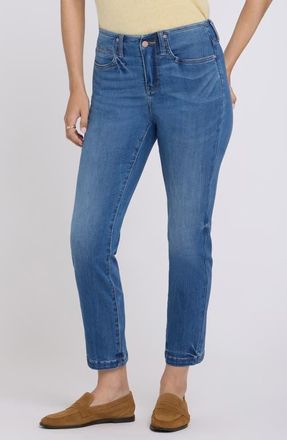 NYDJ Sheri Clean Waist Ankle Slim Straight Jeans in Wild River at Nordstrom, Size 12