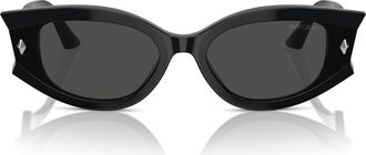 Jimmy Choo London 61mm Oval Sunglasses in Black /Dark Grey at Nordstrom