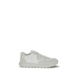Prada White Recycled Polyamide Athletic Womens Sneakers