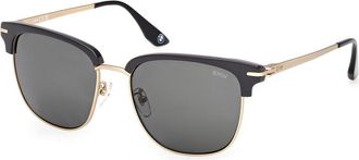 BMW BW0067-H Polarized 20D Mens Sunglasses Grey Size 57