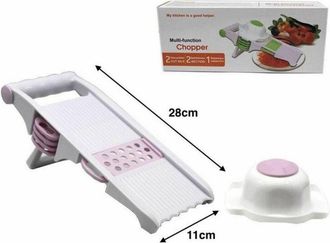 Trade Shop Trade Shop - Grattugia Affettatrice Multiuso 5in1 Lame Mandolina Frutta Verdura Formaggi